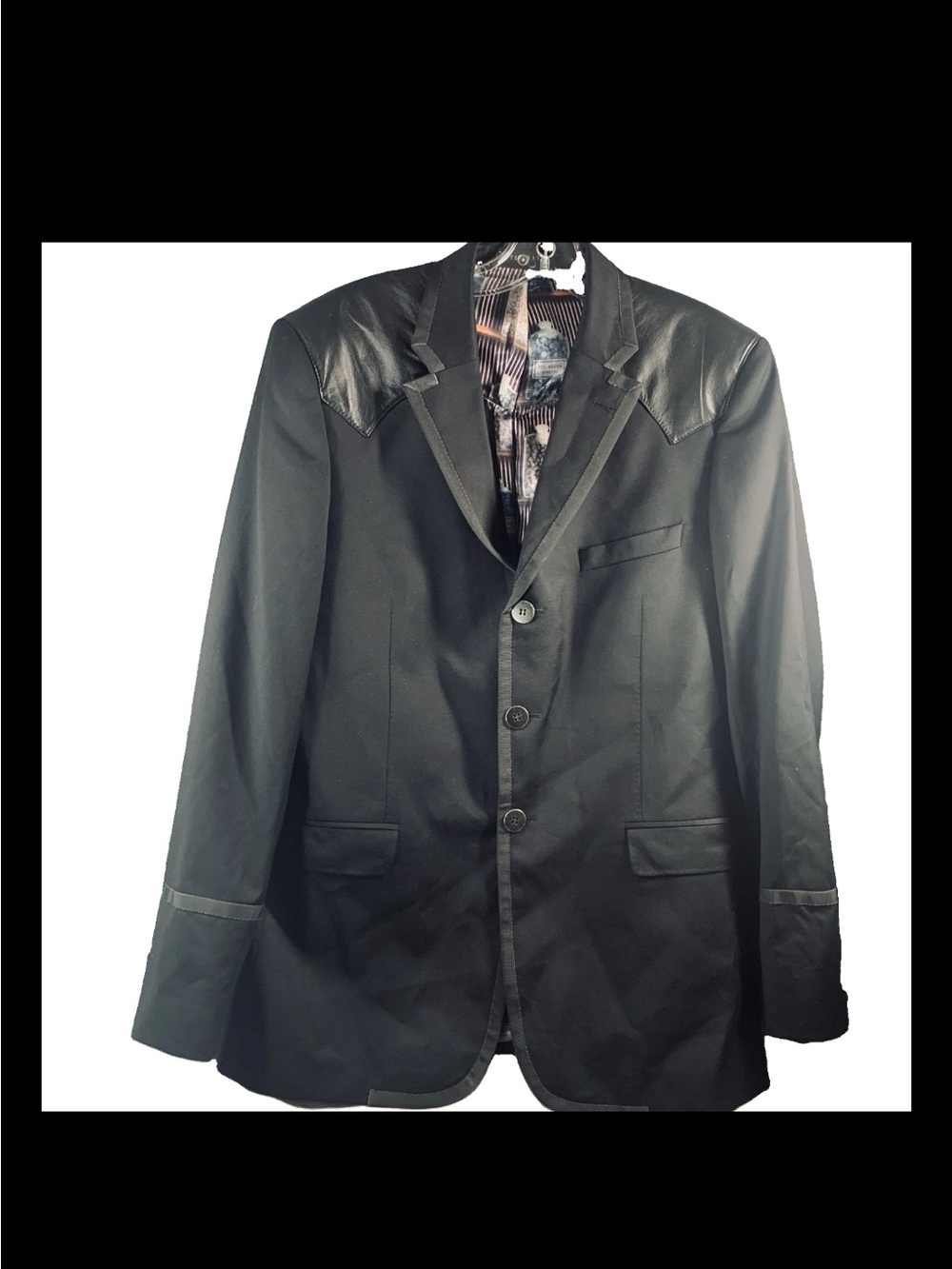 Ted Baker London Modern Fit Wool Black Men Blazer Sport Jacket 3 Button 42R